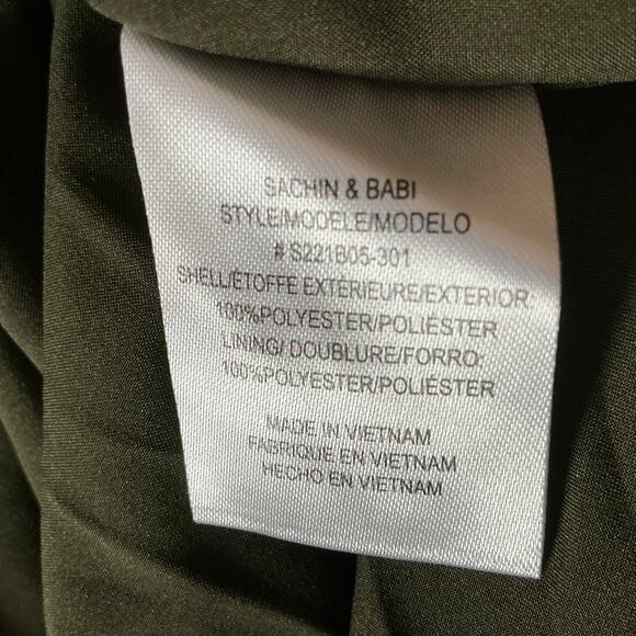 Sachin & Babi Chiffon Long A-Line Maxi Evening Gown Green Size 20W Formal Dress - Picture 9 of 10